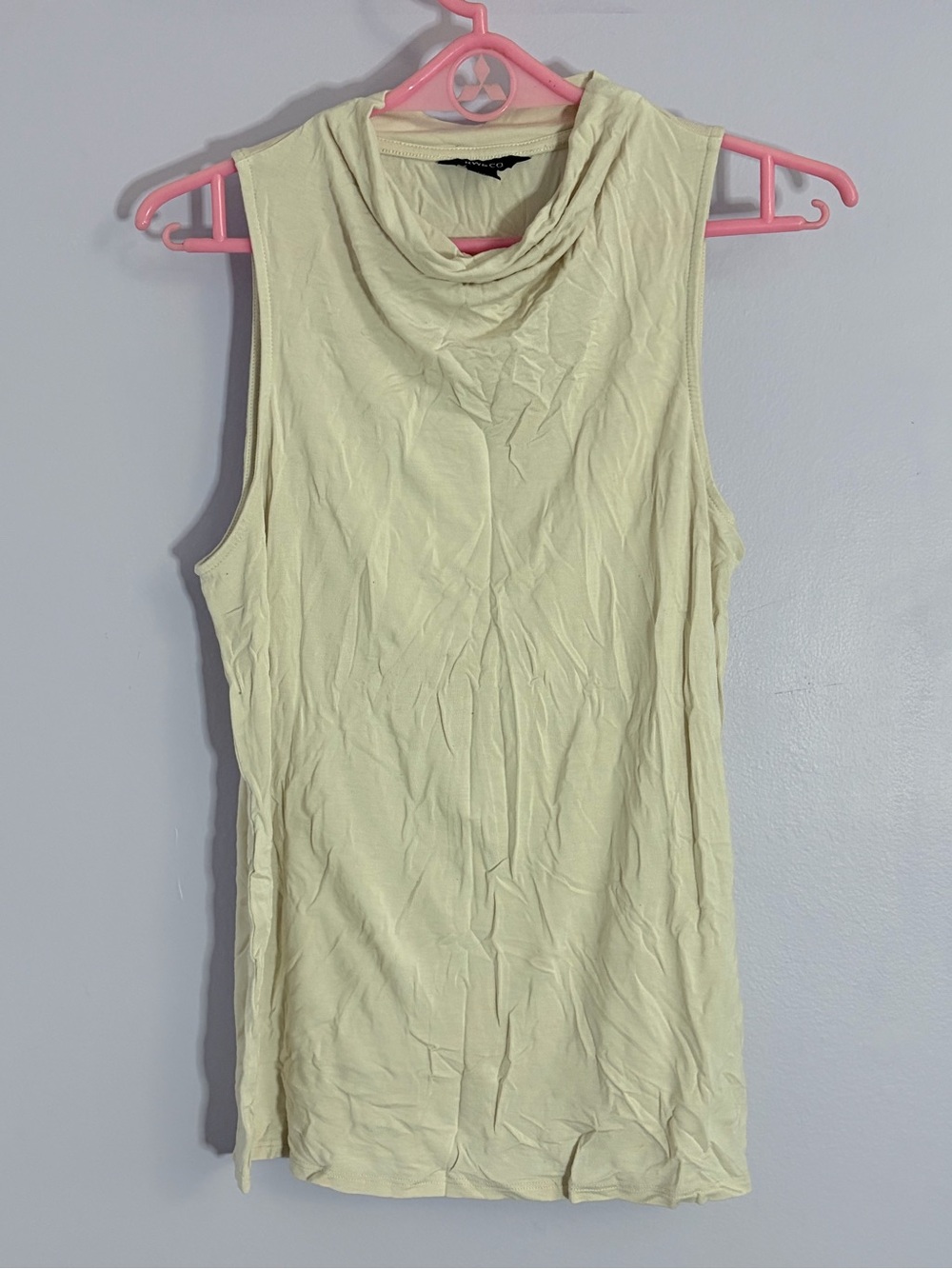 RW & CO Sleeveless Drape Neck Tank Top